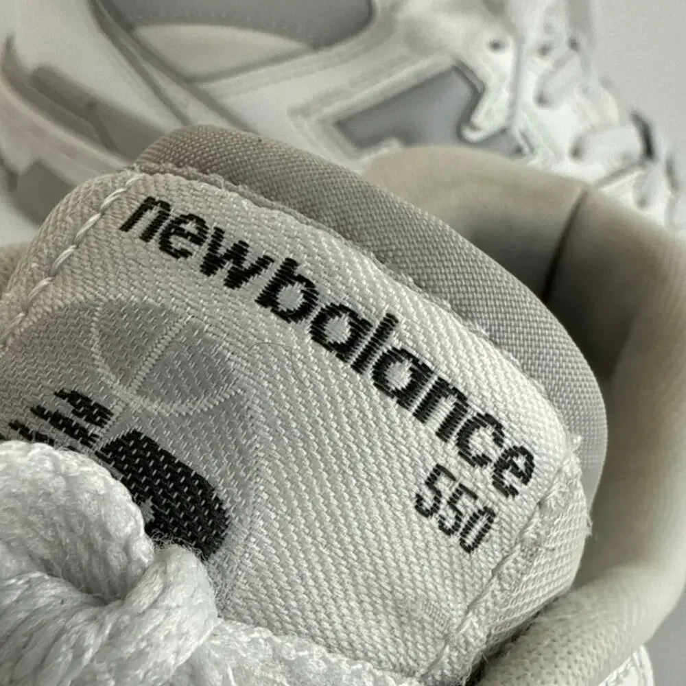 New Balance 550 Rain Cloud Men's White Gray Low Top Sneakers Shoes M-7 W-8.5